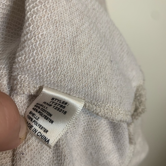 Iris Basic Cream Sequins Crew Neck Sweatshirt Top - Picture 8 of 9